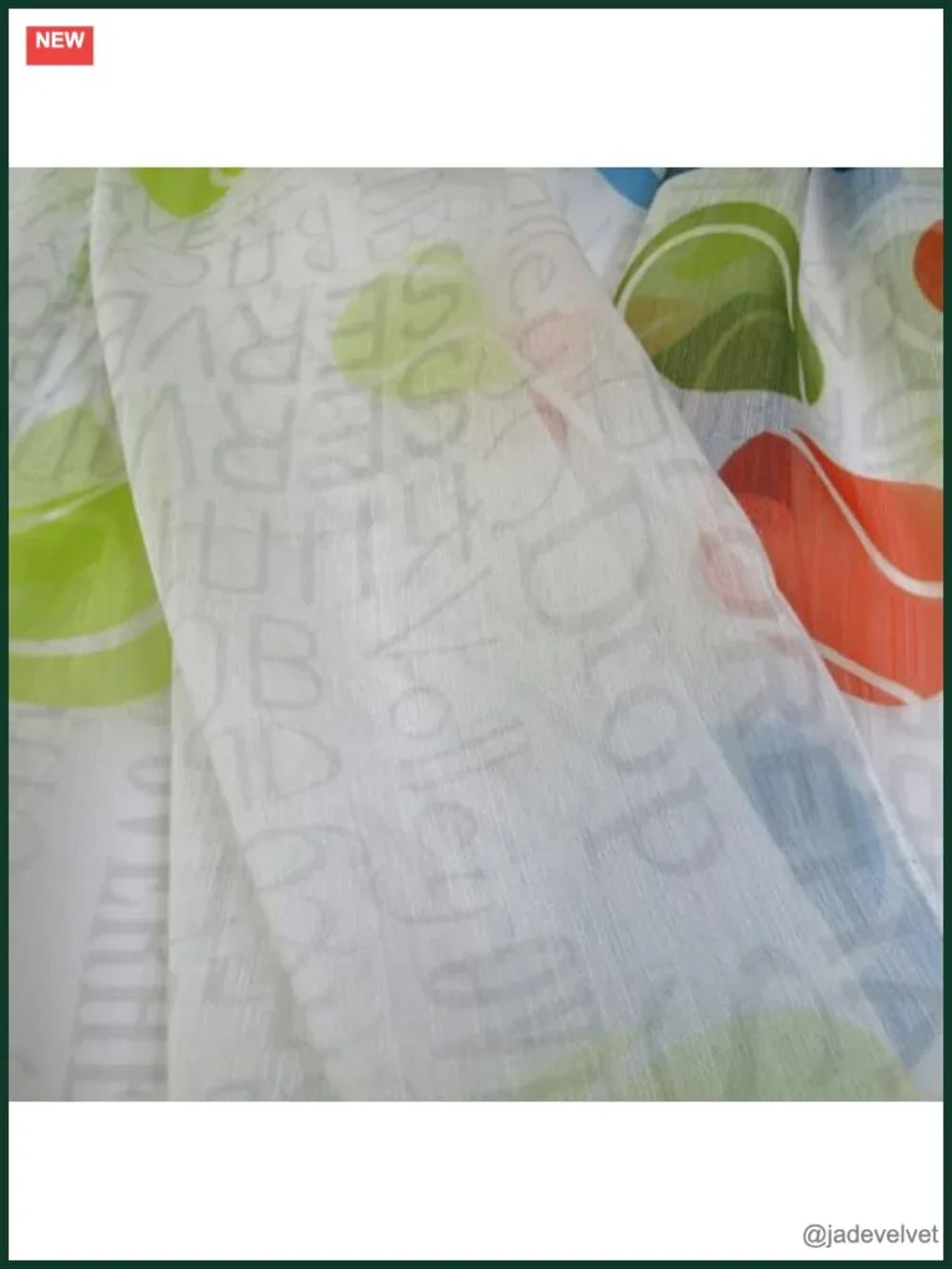 Ombre Tennis Ball Scarf, 100% Polyester Silk-like Sheer Square Scarf
